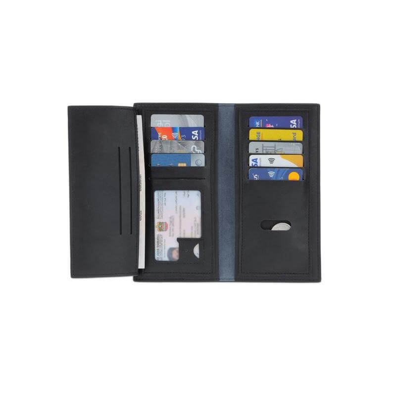 PU Suit Coat Wallet - Black