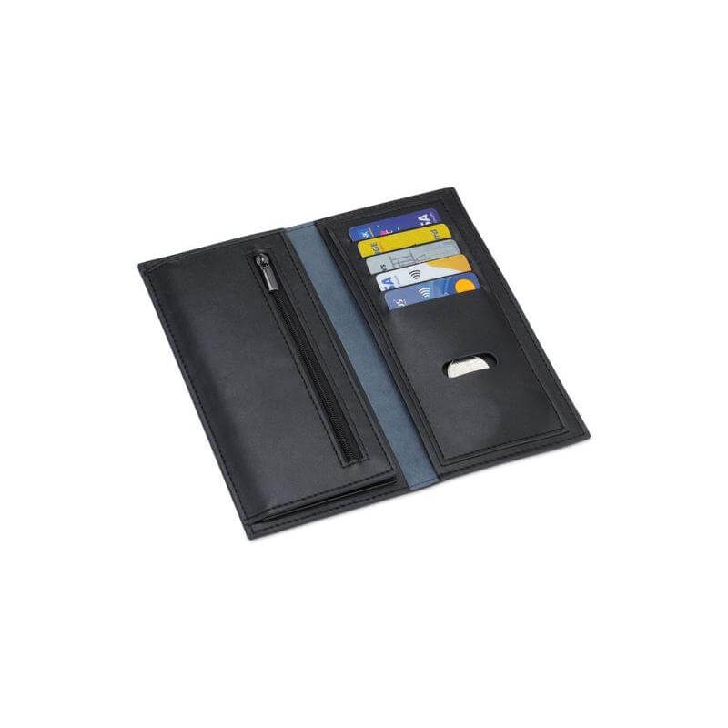 PU Suit Coat Wallet - Black
