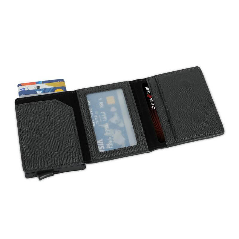 SANTHOME RFID Sliding Card Holder - Black