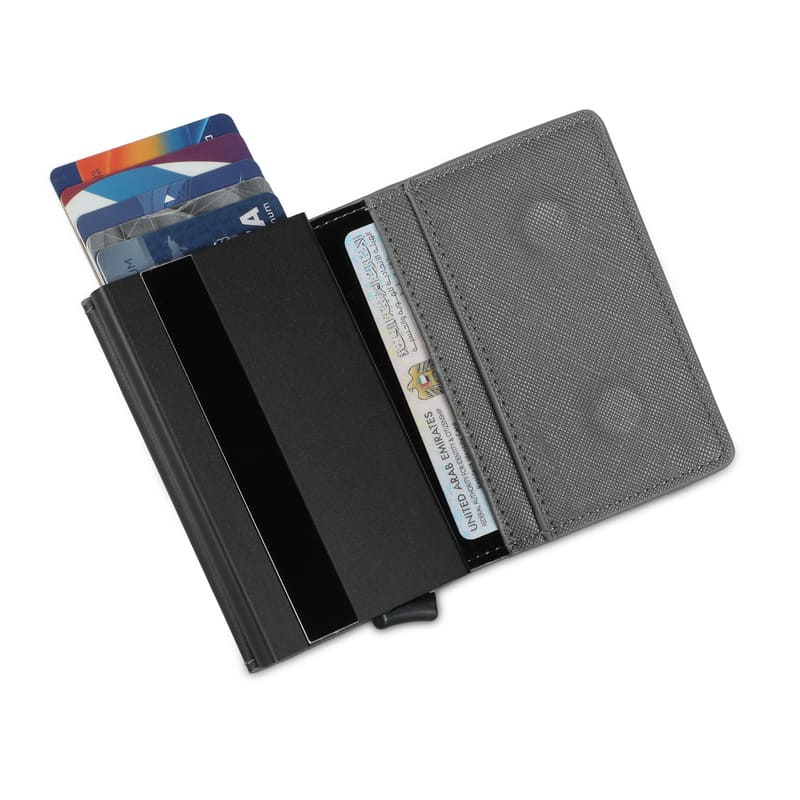 SANTHOME RFID Sliding Card Holder - Dark Grey
