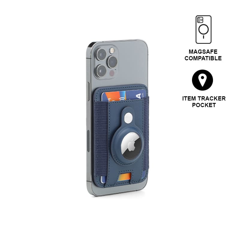 Santhome® Magnetic Phone Cardholder with Santhome Tag Pocket - Navy Blue