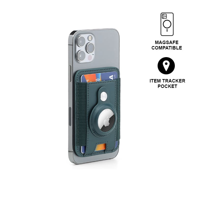 Santhome® Magnetic Phone Cardholder with Santhome Tag Pocket - Dark Green
