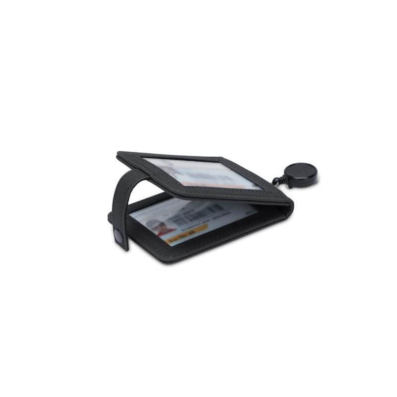 Santhome ID Cardholder with Reel Badge - Black