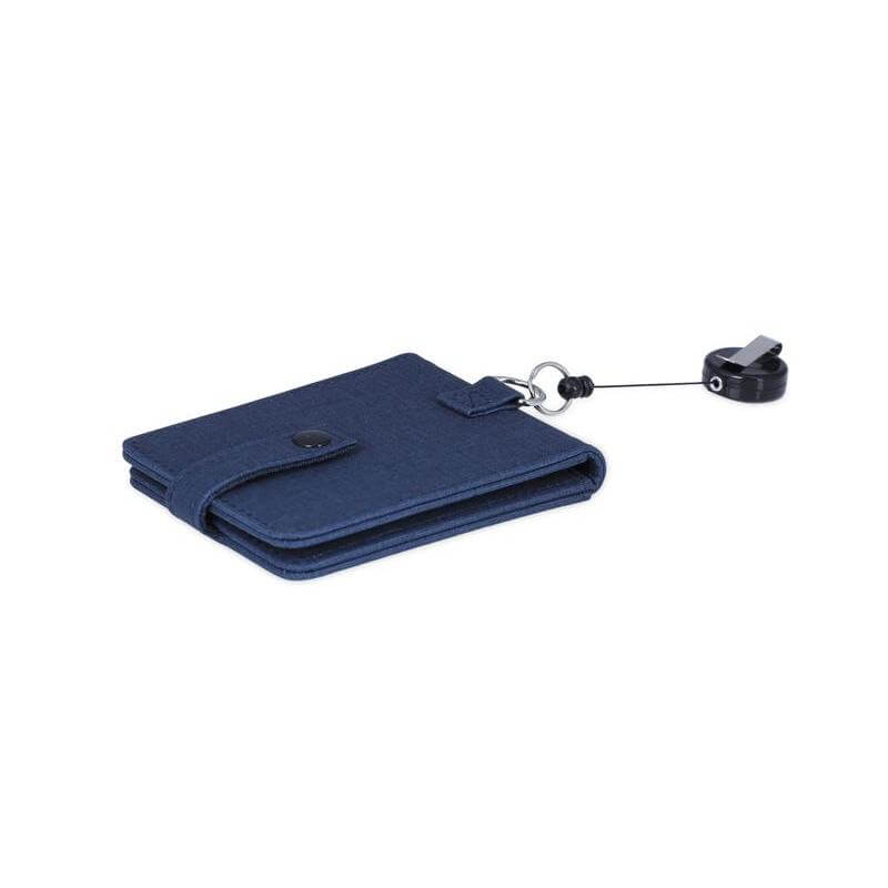 Santhome ID Cardholder with Reel Badge - Navy Blue