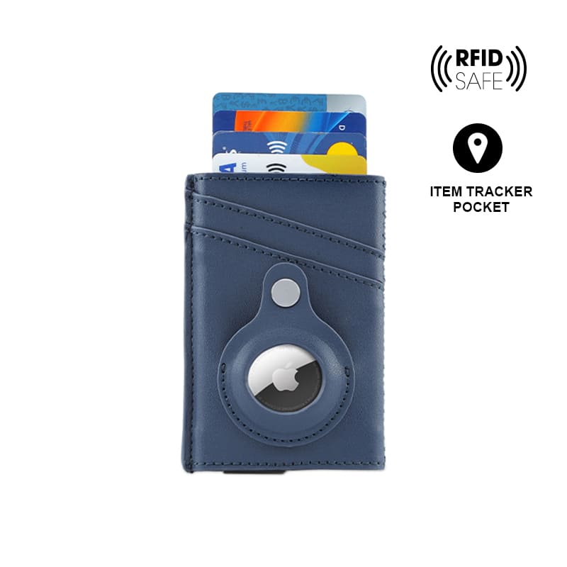 Santhome® PU Card Holder with Santhome Tag pocket - Navy Blue