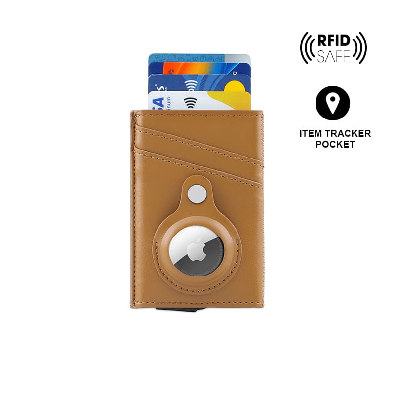 Santhome® PU Card Holder with Santhome Tag pocket - Tan