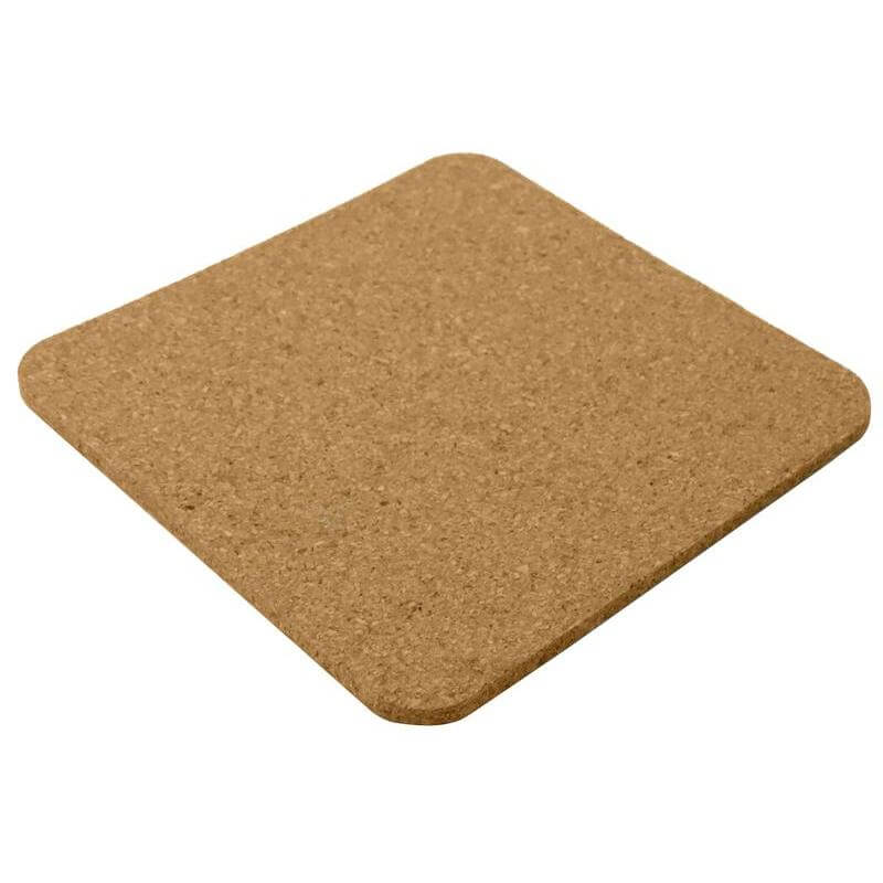 eco-neutral set of 4 Cork Coasters with Cork Stand
