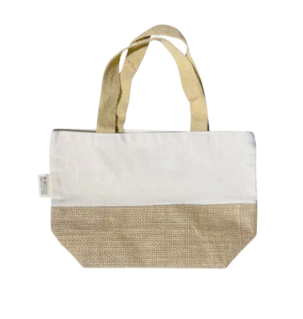 GRS-certified Recycled Cotton-Jute Mini Bag - Natural