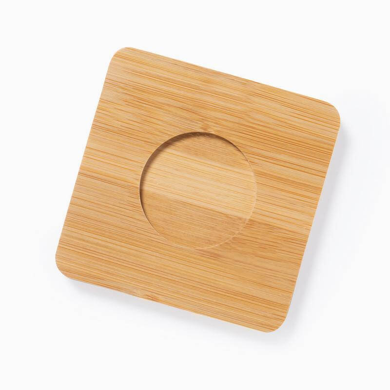 Set of 2 Expresso Cup with Bamboo Coaster