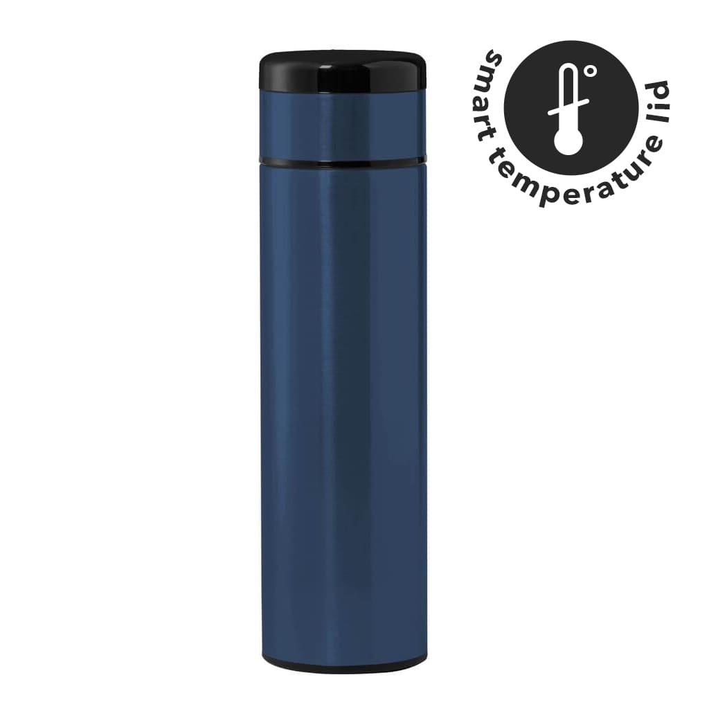 Giftology Double Walled Insulated Flask with Temperature Lid - Blue