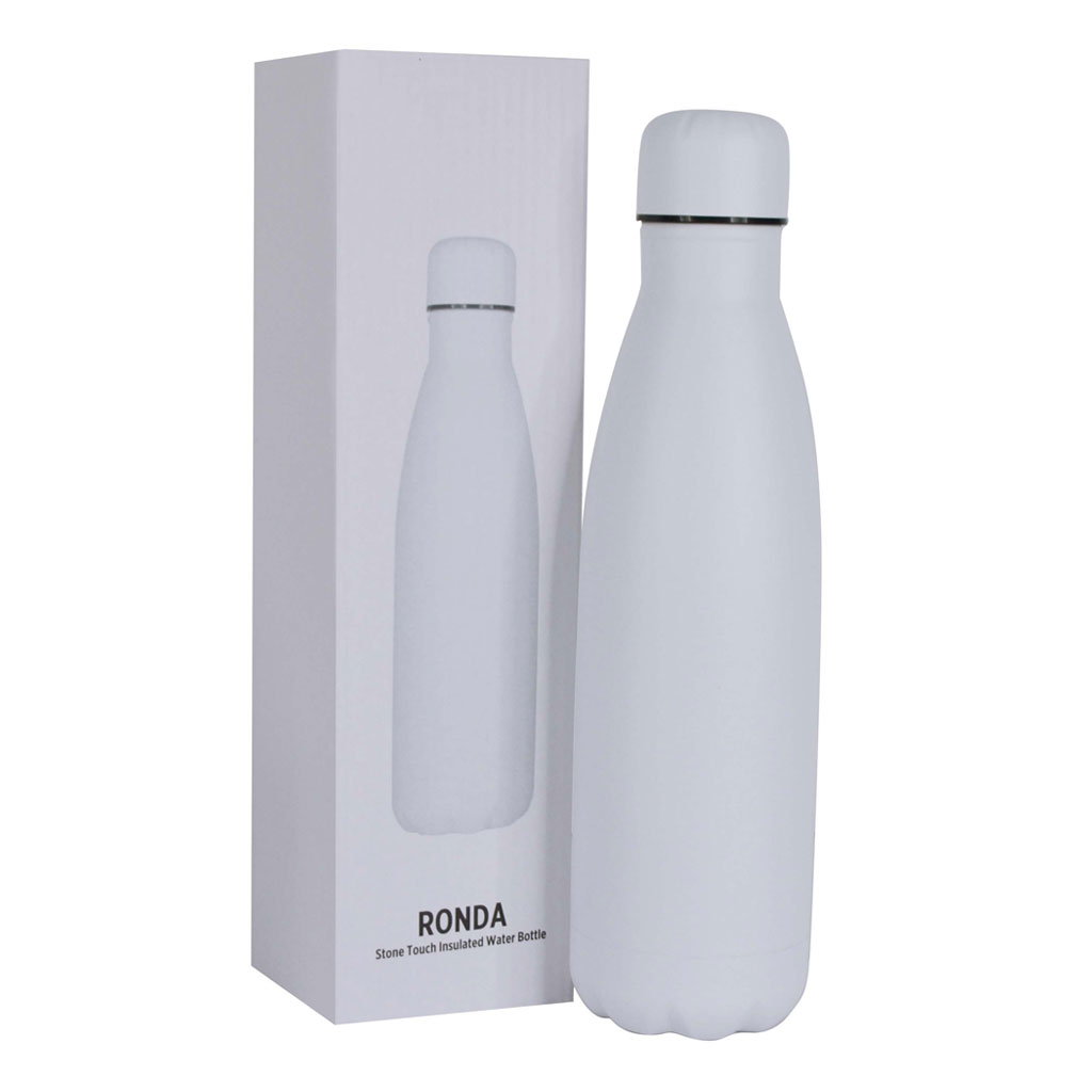 Stone Touch Insulated Water Bottle - White