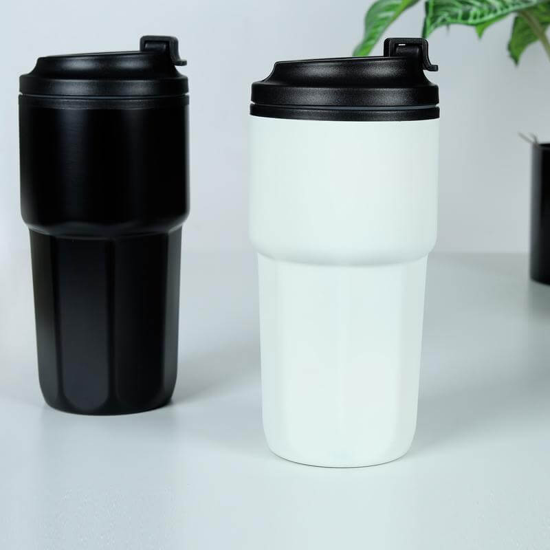 Giftology Steel/PP Double Wall Travel Mug 500ml - Black