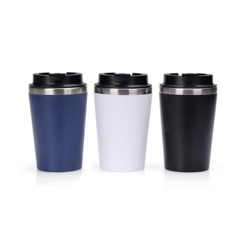 Giftology Steel/PP Double Wall Tumbler - 350ml - White
