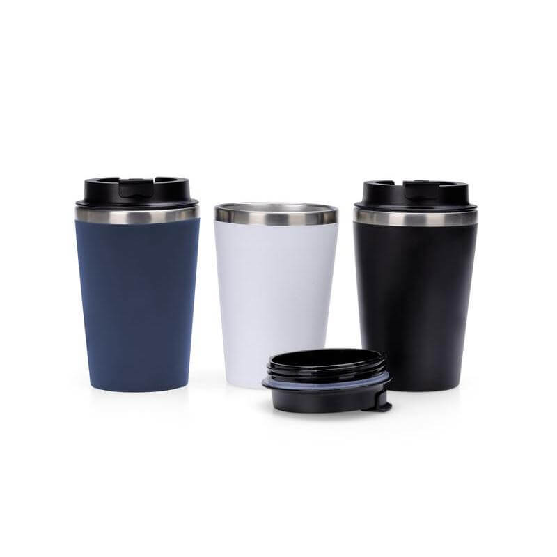 Giftology Steel/PP Double Wall Tumbler - 350ml - Navy Blue