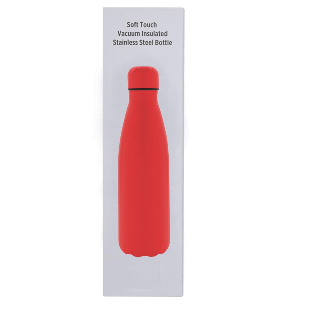 Soft Touch Insulated Water Bottle - Red