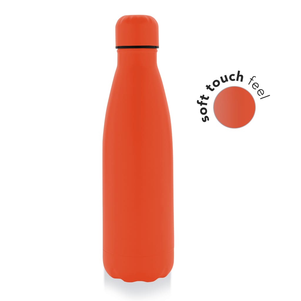 Soft Touch Insulated Water Bottle - Orange