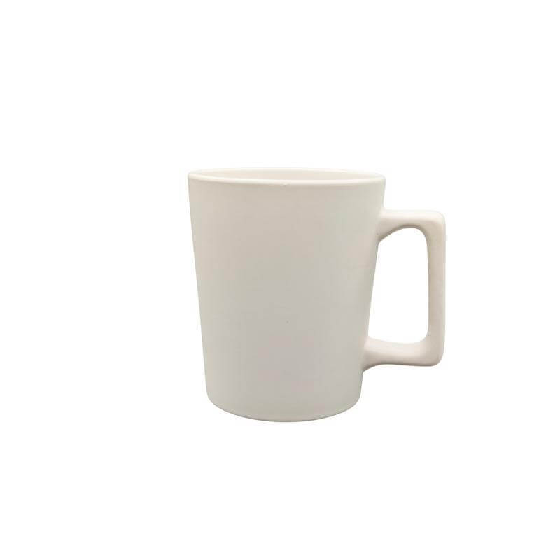 Giftology Ceramic Cup with Wide Grip 400 ml - White