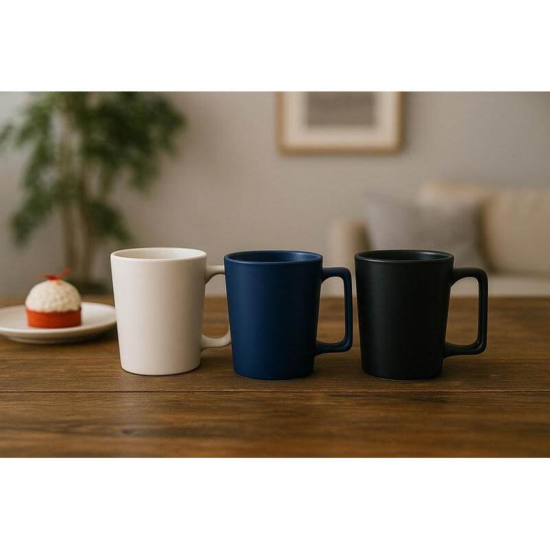 Giftology Ceramic Cup with Wide Grip 400 ml - White
