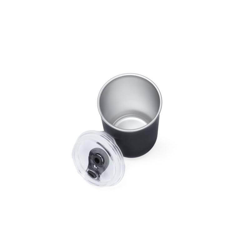 Giftology Double Wall Travel Mug 300ml - Black