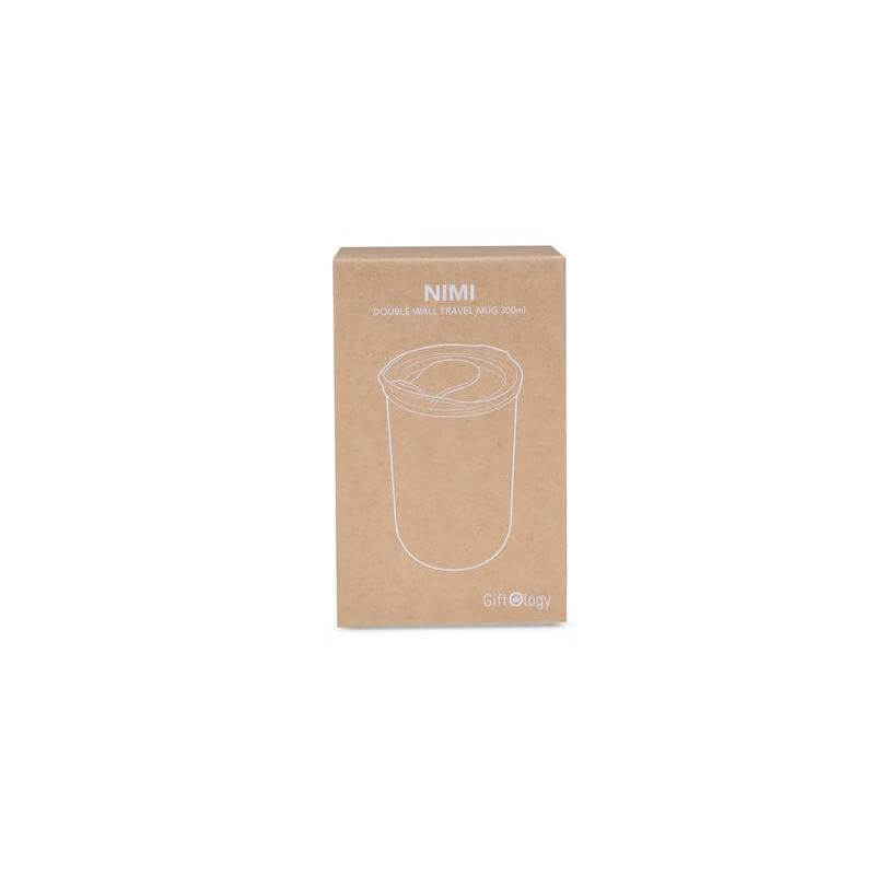 Giftology Double Wall Travel Mug 300ml - White