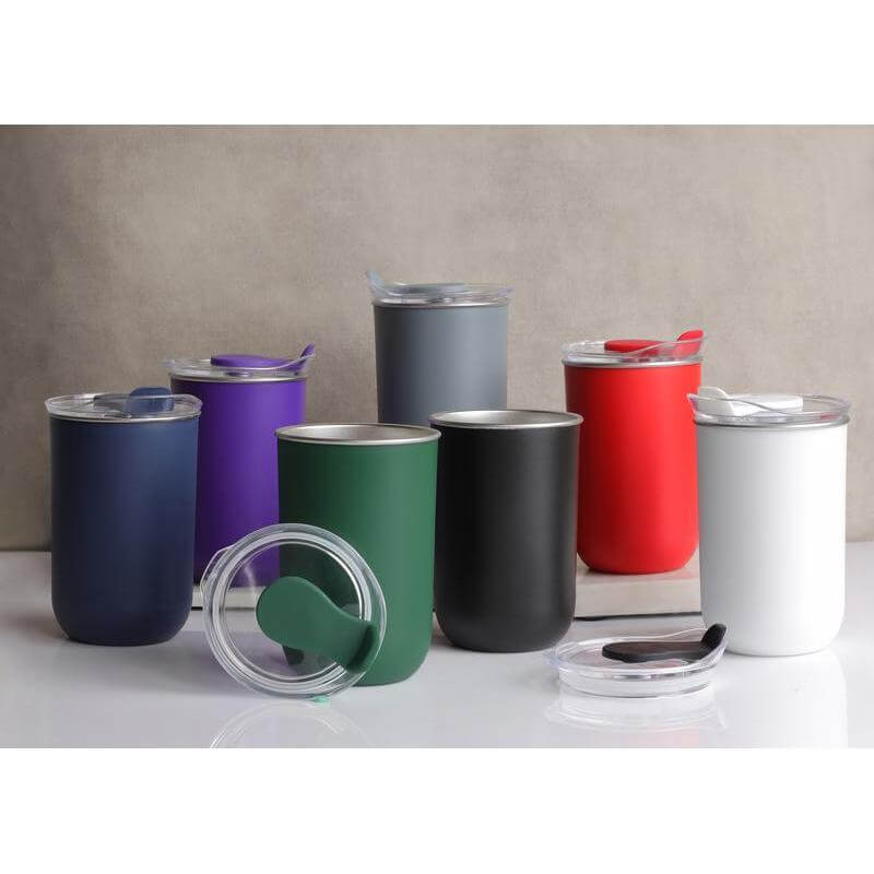 Giftology Double Wall Travel Mug 300ml - White