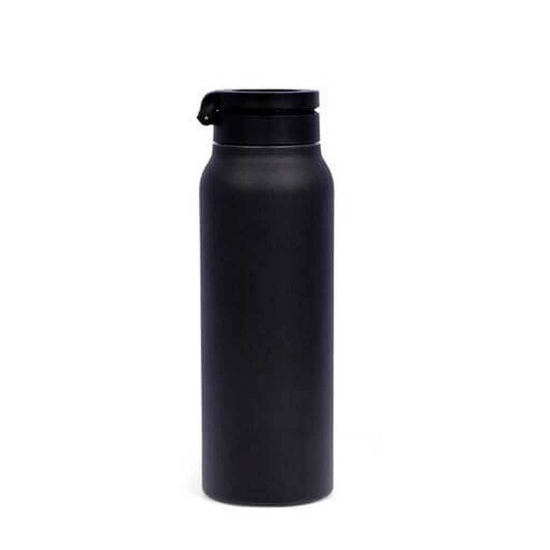 Giftology Double Walled Vacuum Bottle with Mag Holder - Black