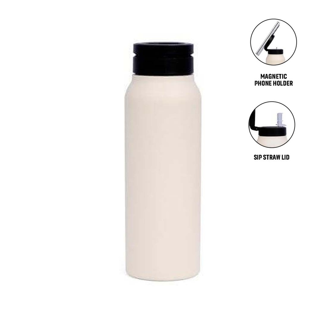 Giftology Magnetic Phone Holder Water Bottle 760ml - Sandstone