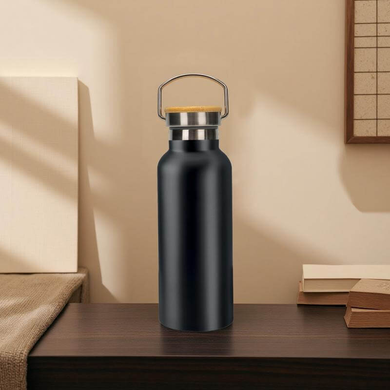 Giftology Double Wall Stainless Steel Bottle 500ml -  Black