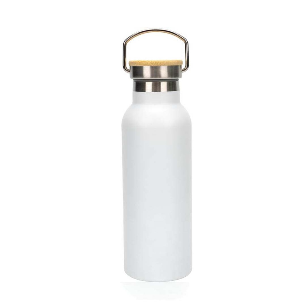 Giftology Double Wall Stainless Steel Bottle 500ml - White