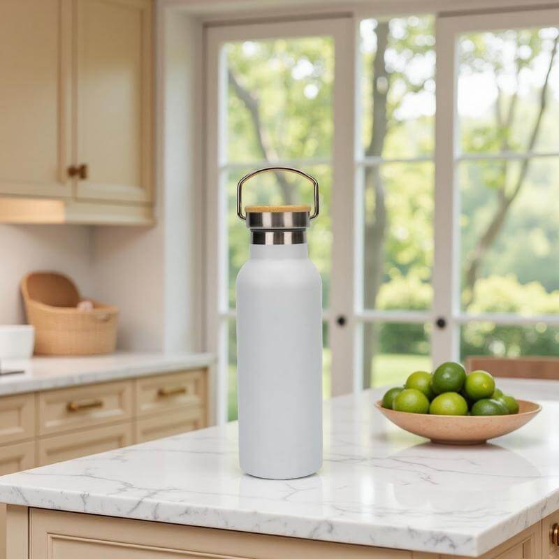 Giftology Double Wall Stainless Steel Bottle 500ml - White