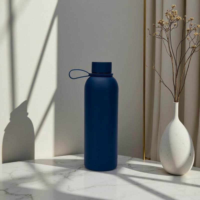 Giftology Double Wall Stainless Steel Bottle 500ml - Navy Blue