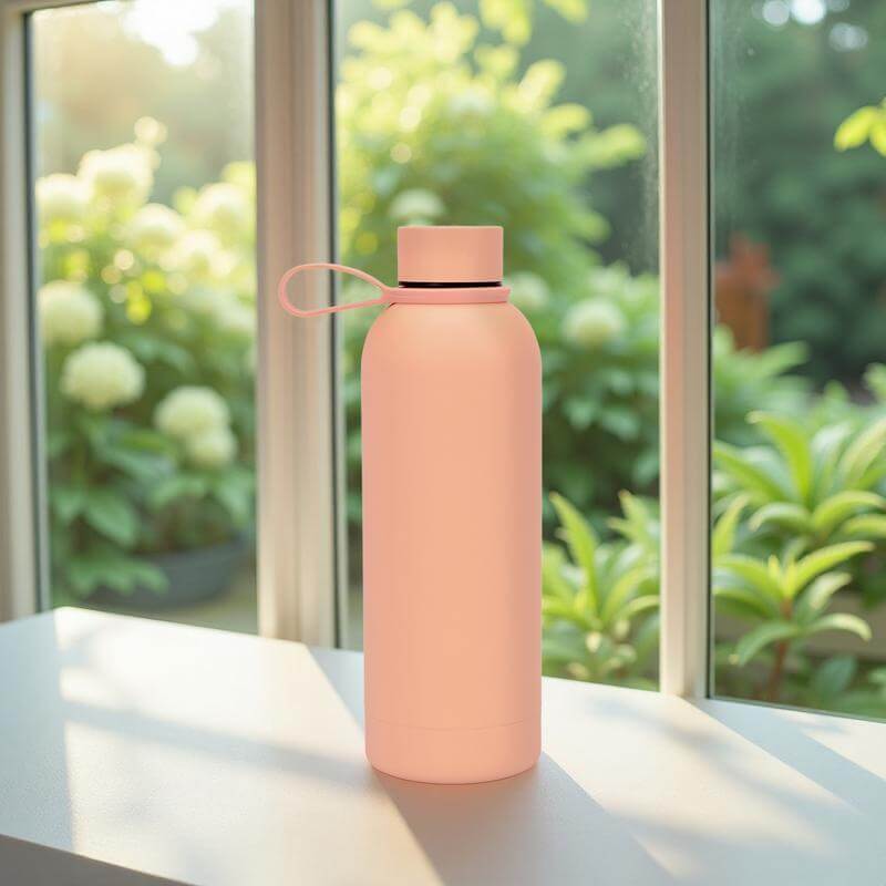 Giftology Double Wall Stainless Steel Bottle 500ml - Peach Pink