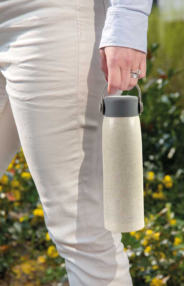 eco-neutral Wheat Straw Glass Bottle