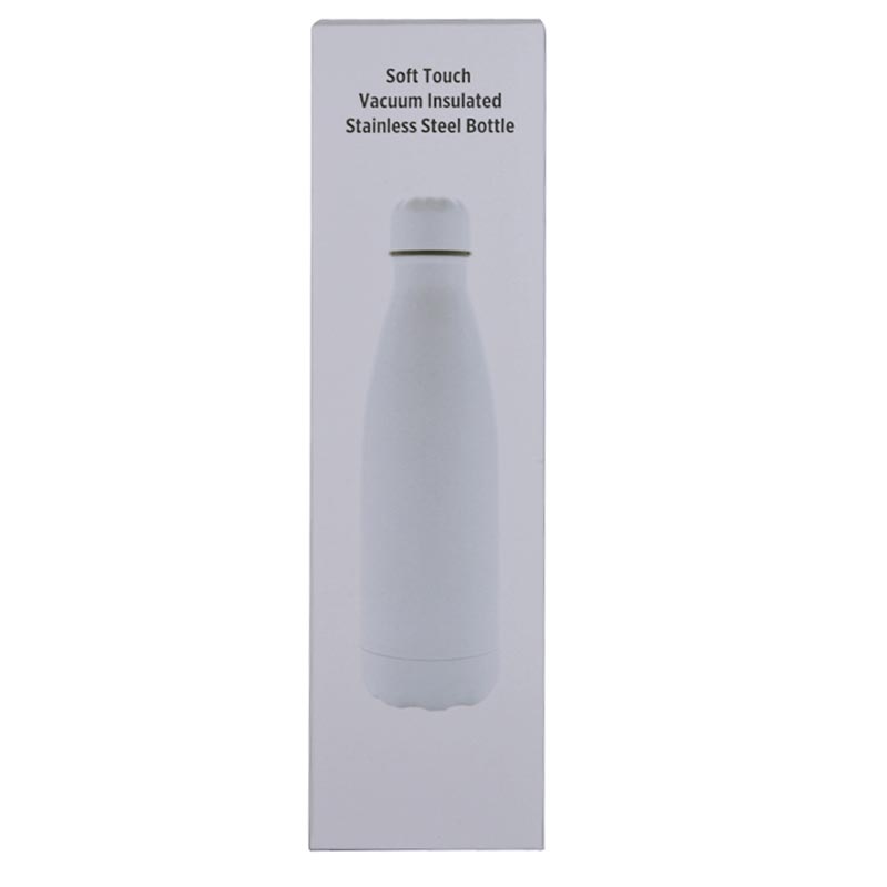Soft Touch Insulated Water Bottle - White