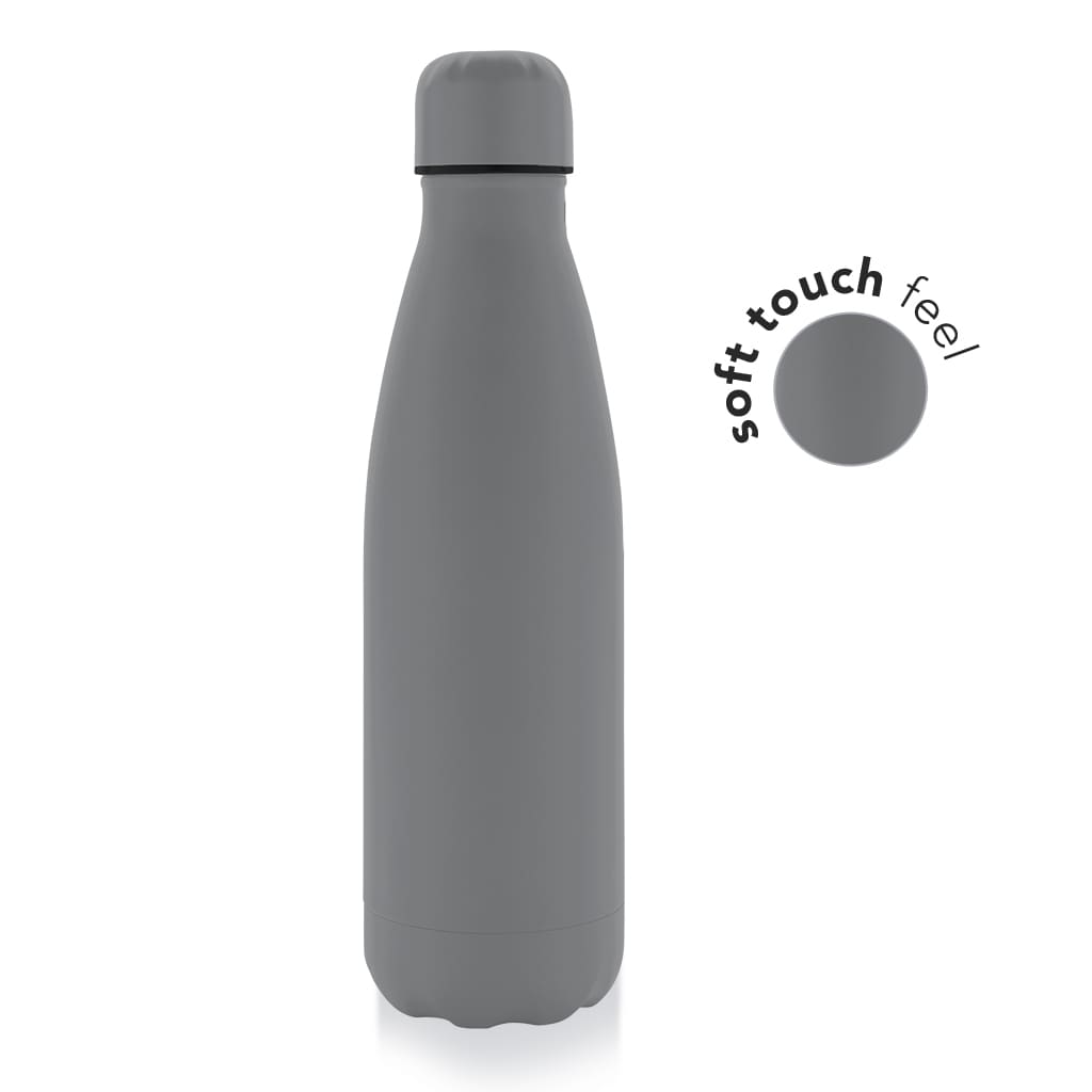 Soft Touch Insulated Water Bottle - Grey
