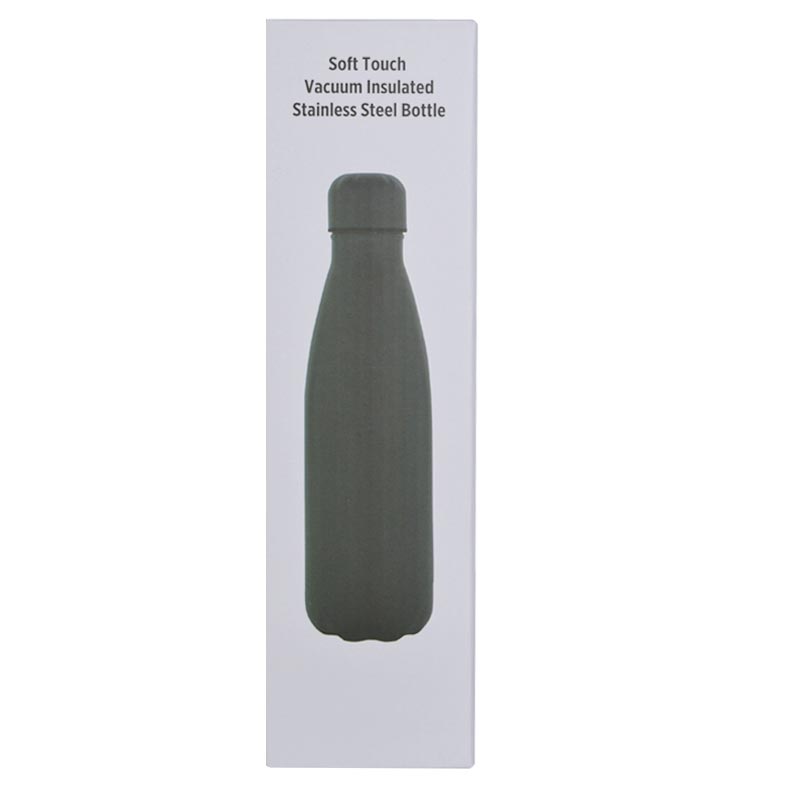 Soft Touch Insulated Water Bottle - Grey