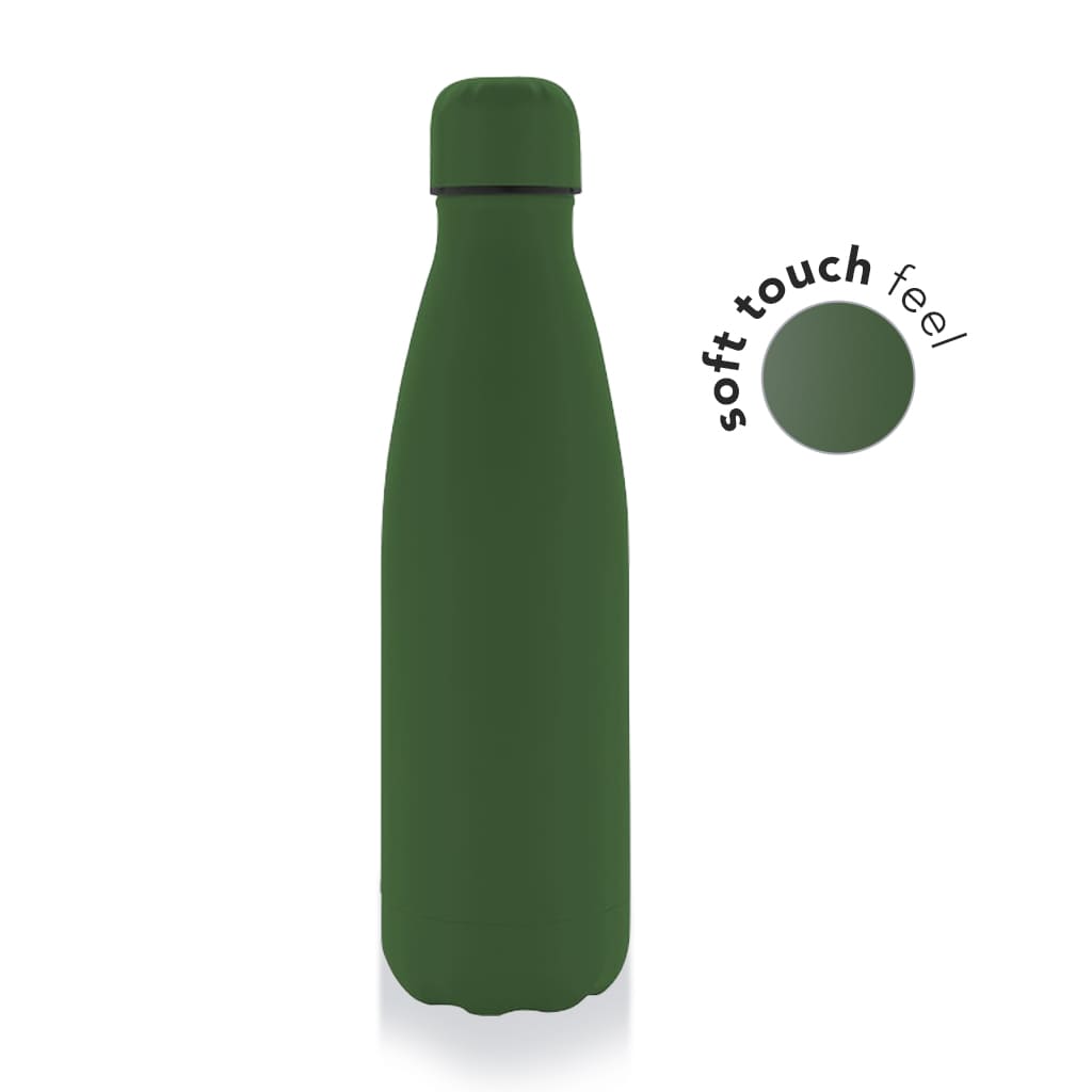 Soft Touch Insulated Water Bottle - Green