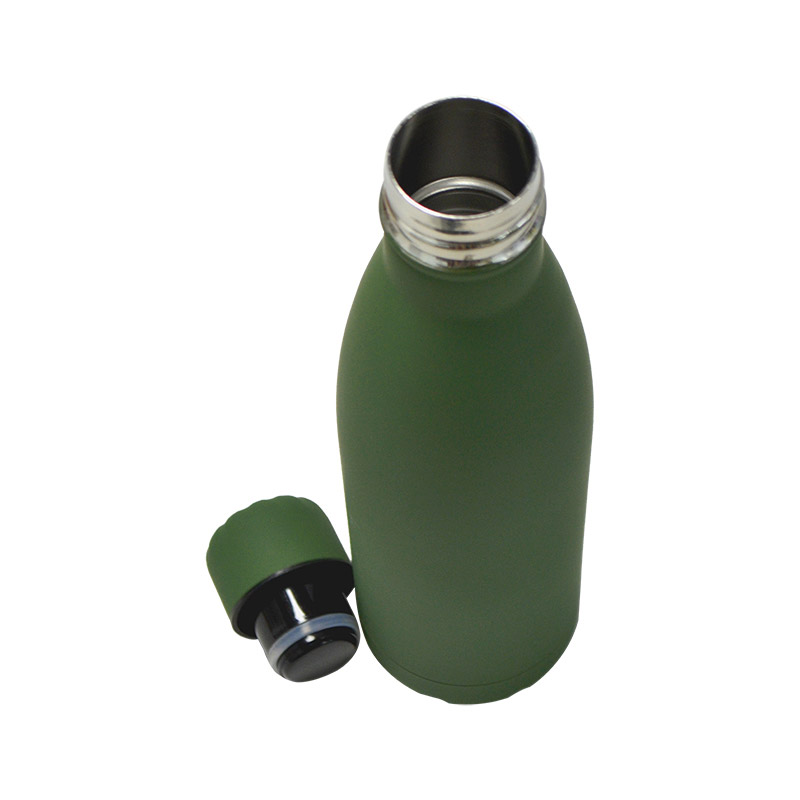 Soft Touch Insulated Water Bottle - Green