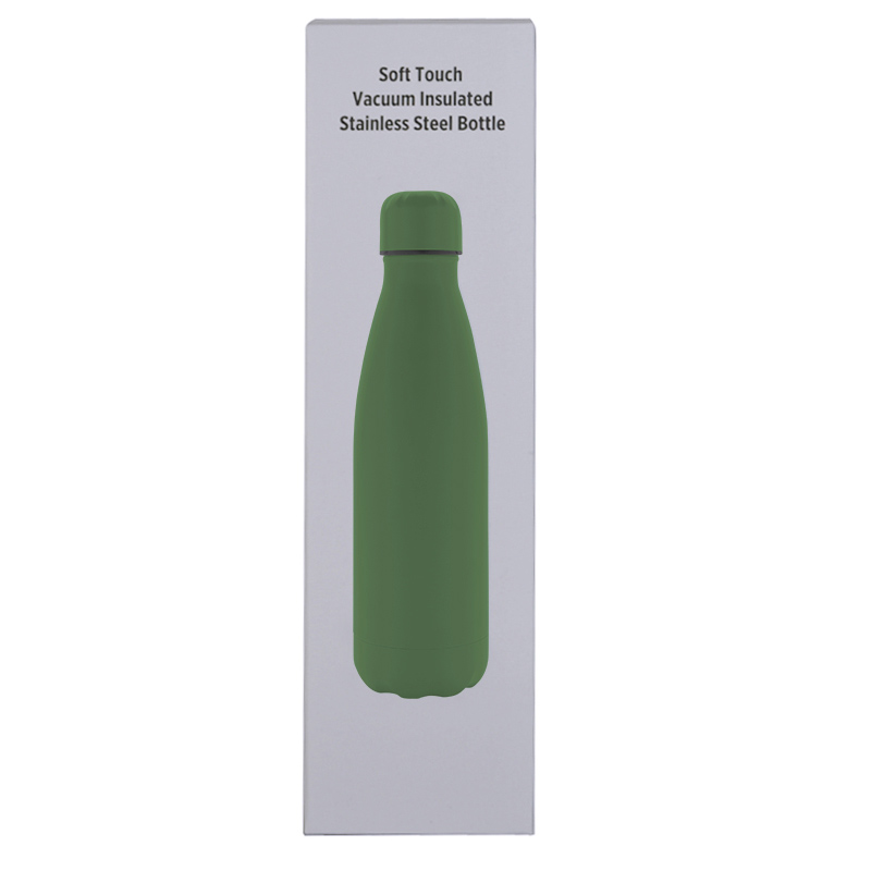 Soft Touch Insulated Water Bottle - Green