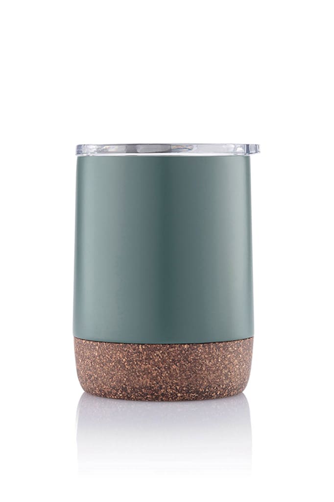 Hans Larsen Vacuum Mug With Cork Base - Green