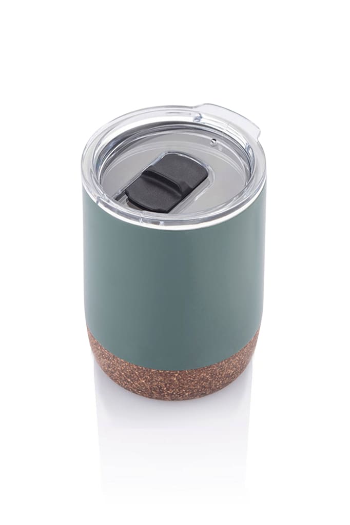 Hans Larsen Vacuum Mug With Cork Base - Green