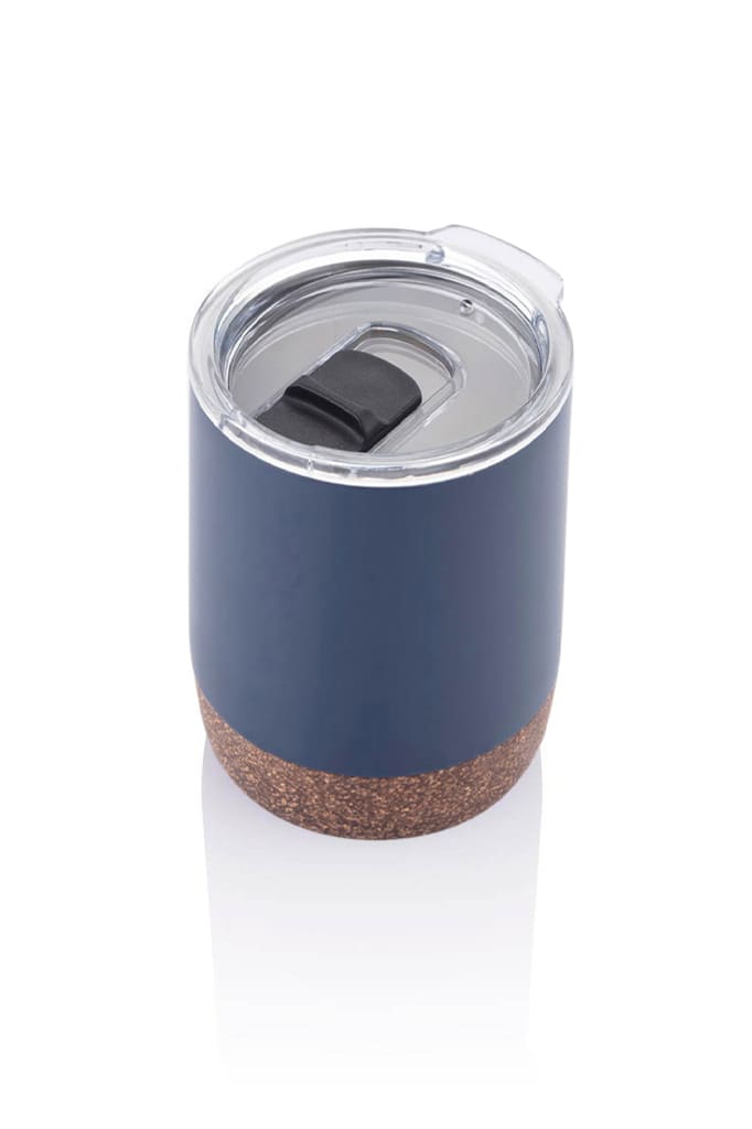 Hans Larsen Vacuum Mug With Cork Base - Blue