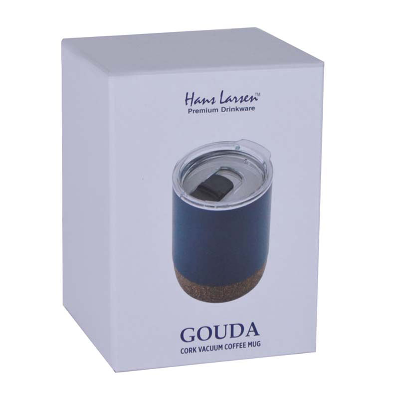 Hans Larsen Vacuum Mug With Cork Base - Blue