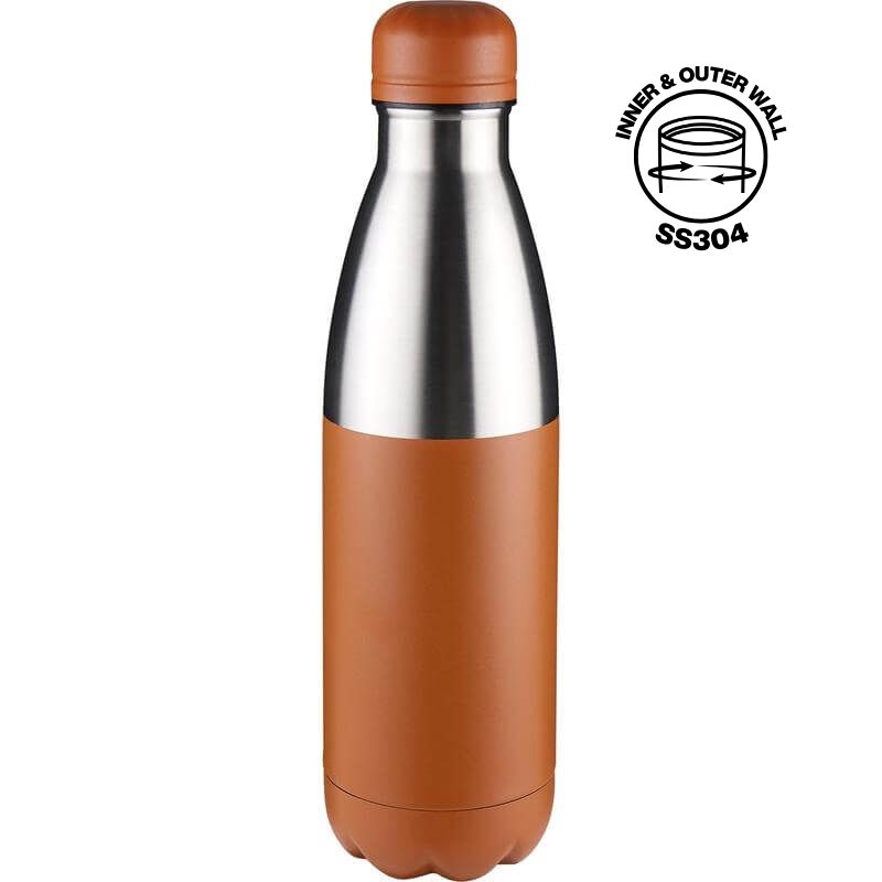 Hans Larsen Double Wall Stainless Steel Water Bottle - Orange