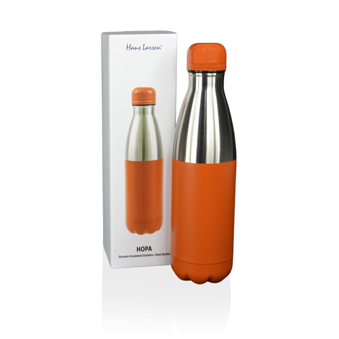 Hans Larsen Double Wall Stainless Steel Water Bottle - Orange