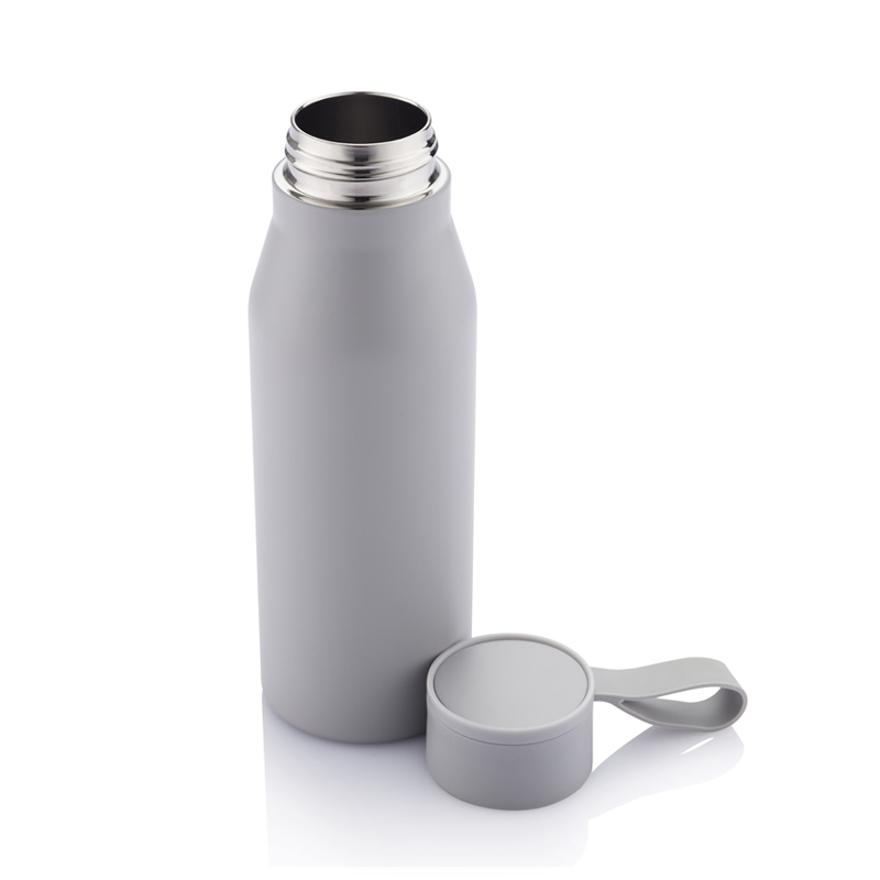 R-NEBRA - CHANGE Collection Recycled Stainless Steel Vacuum Bottle with Loop - Grey