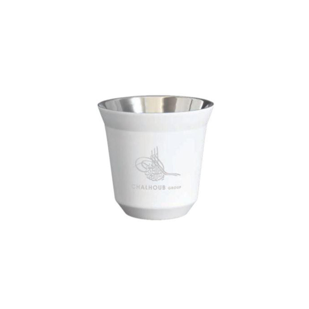 Hans Larsen Gift Set of 2 Premium Arabic Coffee Cups - White