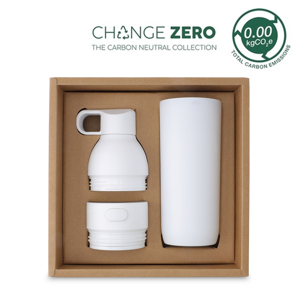 CHANGE ZERO 2-in-1 Modular Hydration Gift Set - White