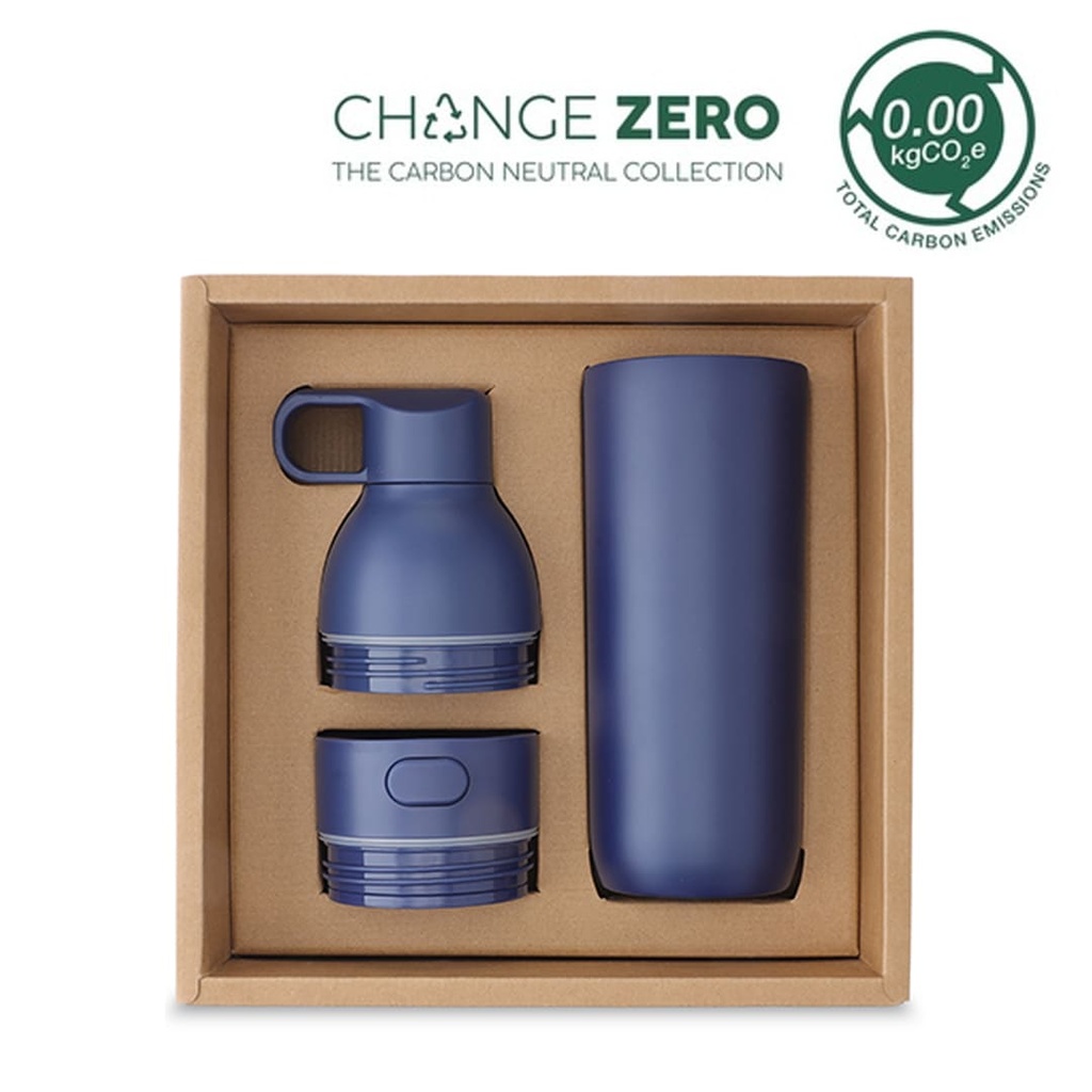 CHANGE ZERO 2-in-1 Modular Hydration Gift Set - Navy Blue