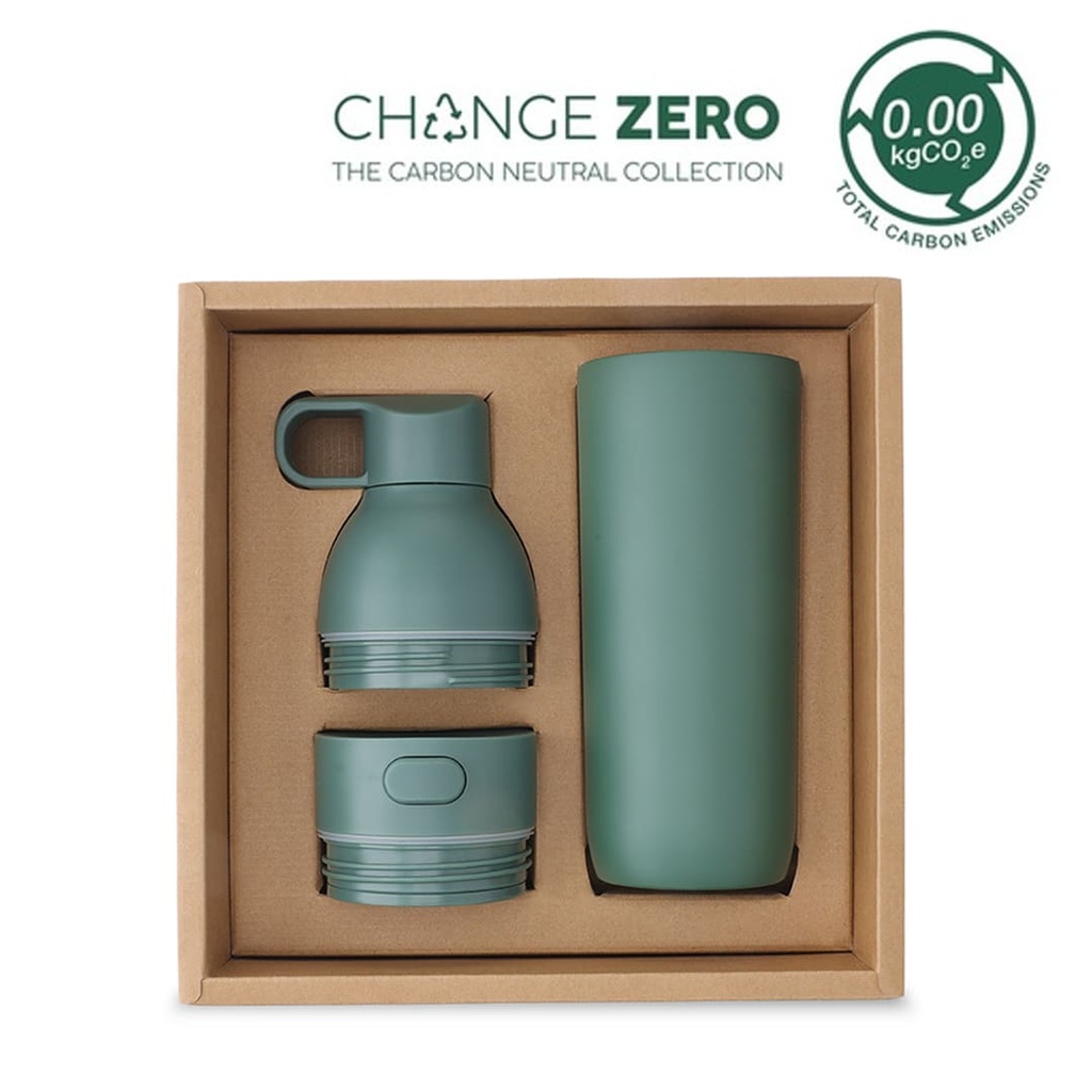 CHANGE ZERO 2-in-1 Modular Hydration Gift Set - Dark Green